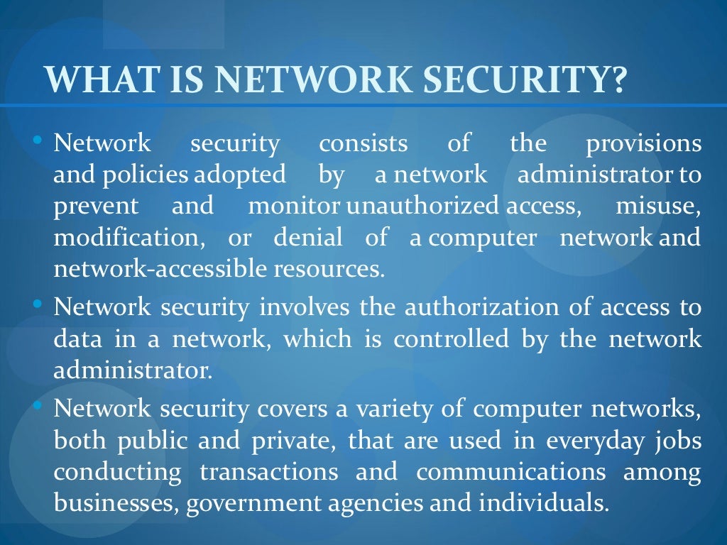 What Is Network Security Network