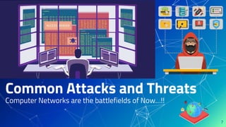Common Attacks and Threats
Computer Networks are the battlefields of Now…!!
7
 