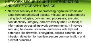 network security unit 1 ppt presentation | PPTX