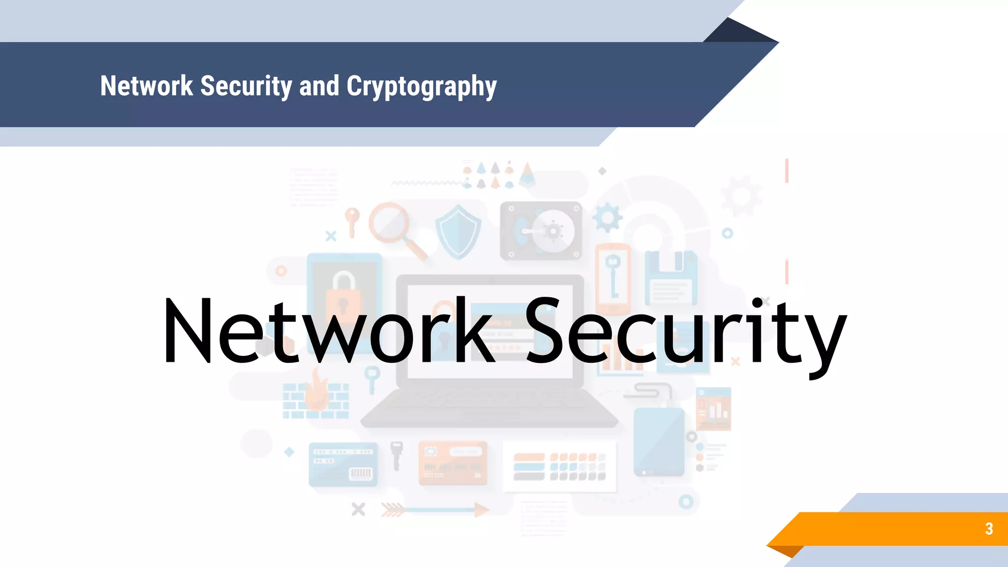 Network Security and Cryptography
3
Network Security
 