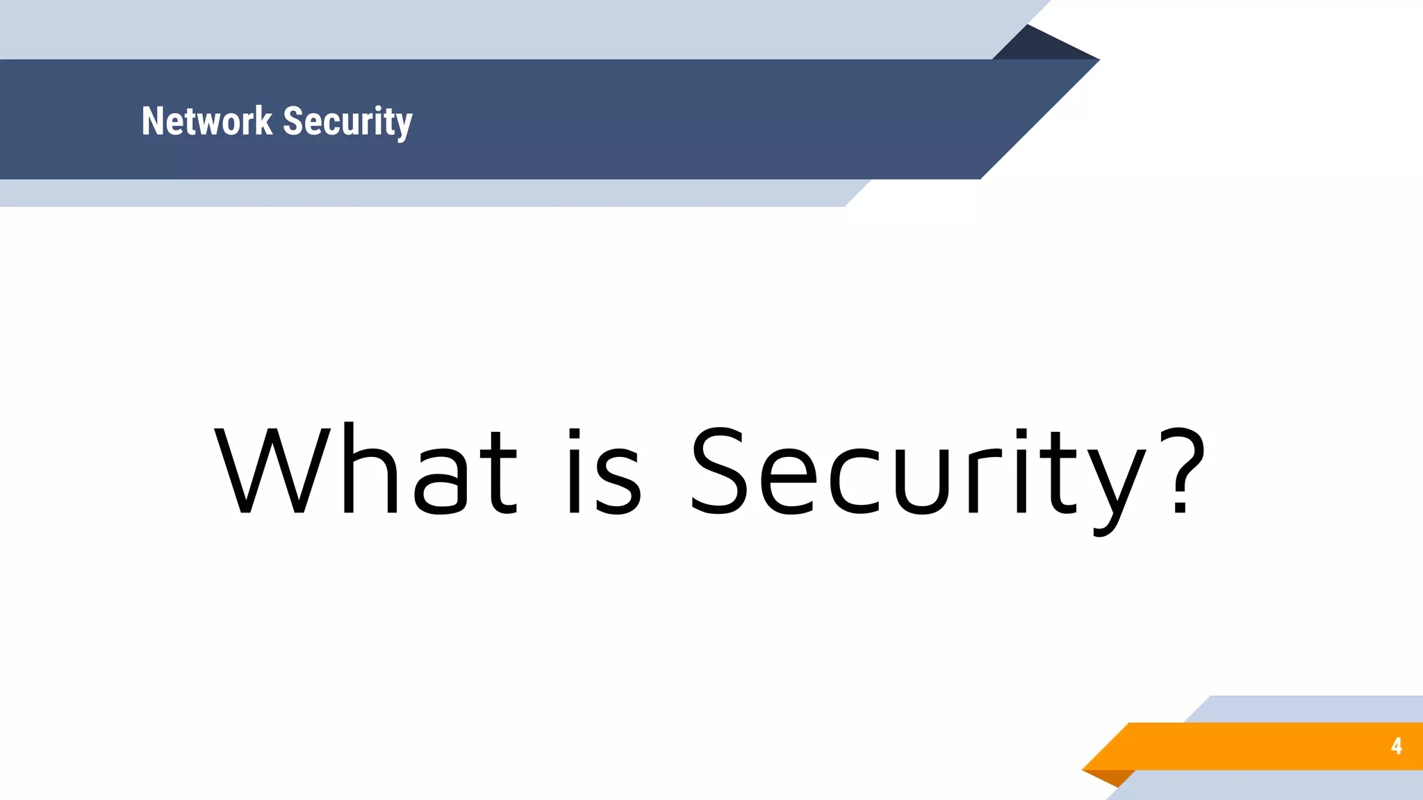 Network Security
4
What is Security?
 