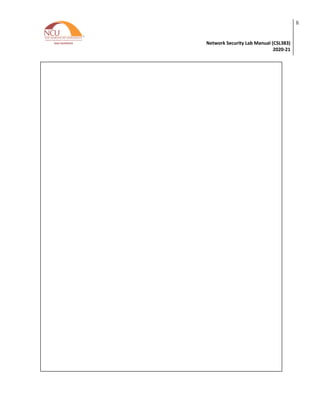 Network Security Lab Manual (CSL383)
2020-21
li
 