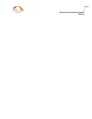 Network Security Lab Manual (CSL383)
2020-21
lxxvii
 
