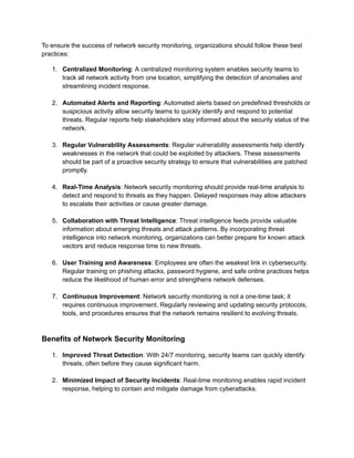 Network Security Monitoring A Crucial Layer of Cyber Defense | PDF