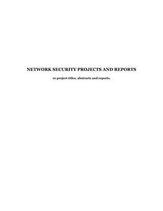Network security projects
