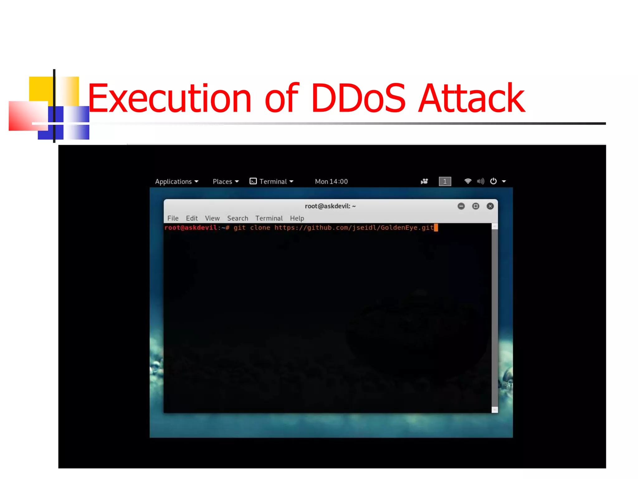 Execution of DDoS Attack
54
 