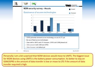 Personally I am a bit surprised that M2M devices would move to UMTS. The biggest issue
for M2M devices using UMTS is the battery power consumption. Its better to stay on
GSM/GPRS is the amount of data transfer is low or move to LTE if the amount of data
transfer required is high.
 