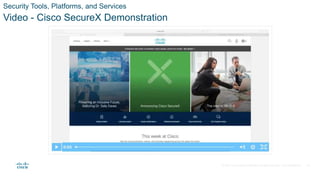 © 2021 Cisco and/or its affiliates. All rights reserved. Cisco Confidential
Security Tools, Platforms, and Services
Video - Cisco SecureX Demonstration
26
 