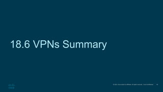 © 2021 Cisco and/or its affiliates. All rights reserved. Cisco Confidential
18.6 VPNs Summary
34
 