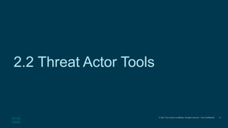 © 2021 Cisco and/or its affiliates. All rights reserved. Cisco Confidential
2.2 Threat Actor Tools
11
 