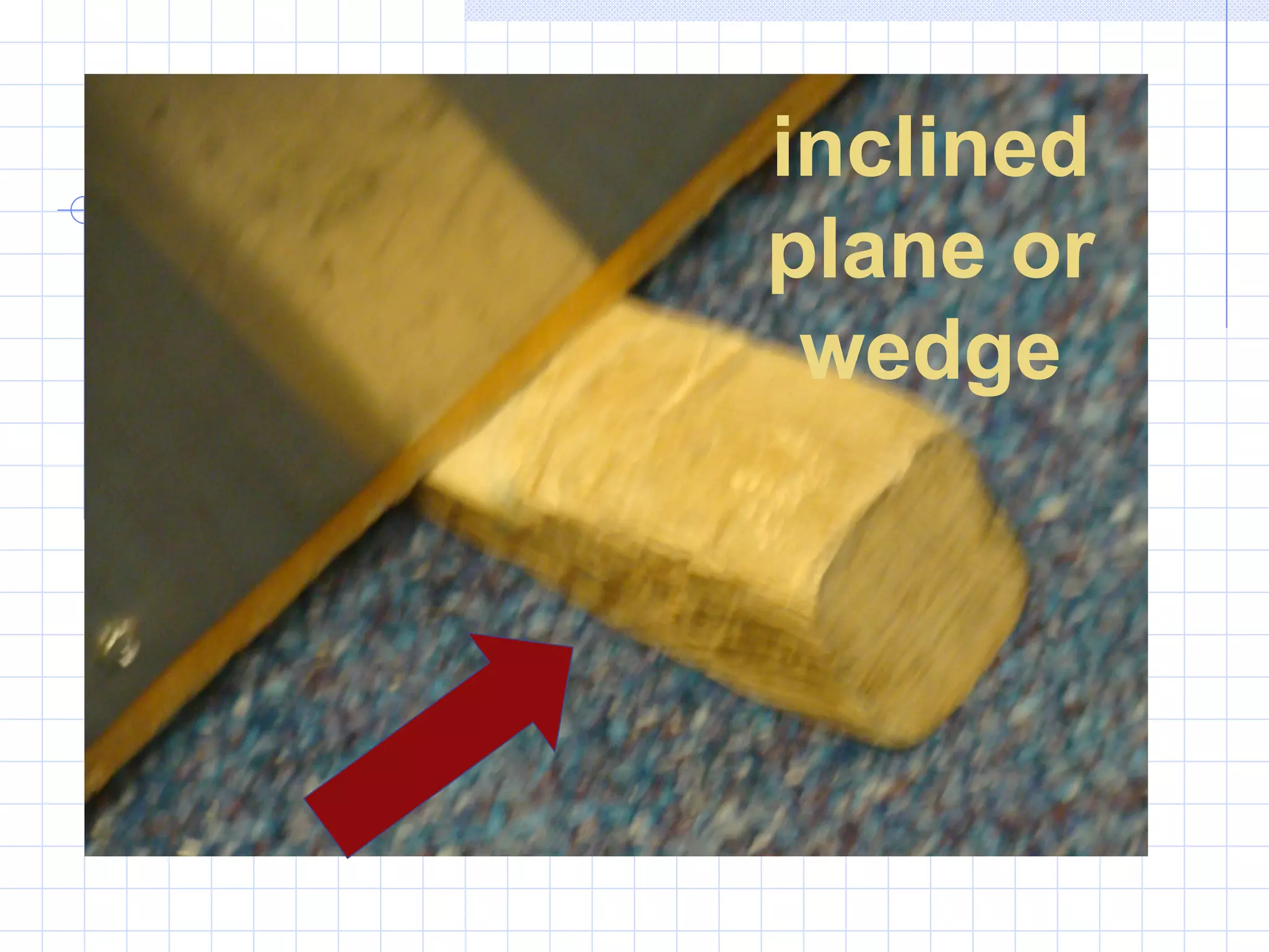 inclined plane or wedge 