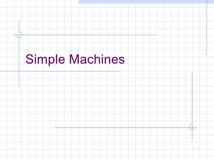 Simple Machines Review
