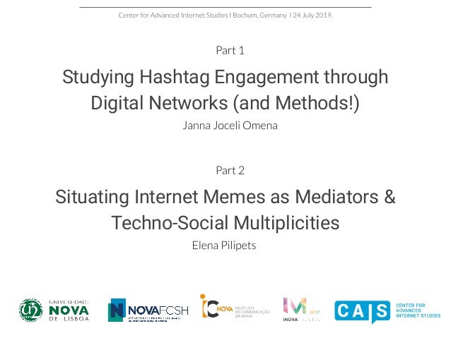 Networks Hashtags Memes A Quali Quantitative Approach For Explorin