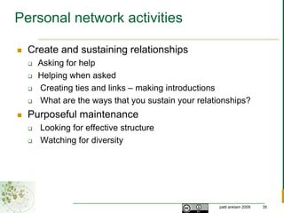 Network Properties: ValueWhat value is associated with the network’s purpose?