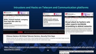 Telecom Network & SIEM logs analysis using machine learning