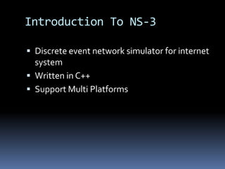 Network Simulation | PPTX | Computer Networking | Computing