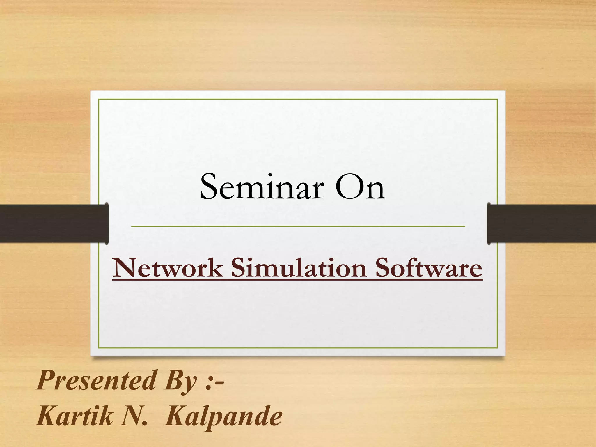 Network simulation software ppt