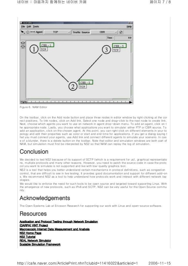 Network simulator 2 a simulation tool for linux