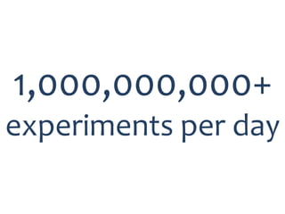1,000,000,000+
experiments per day
 