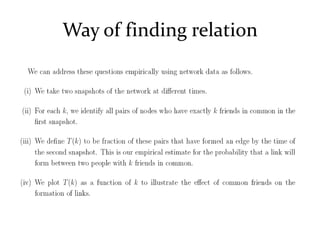 Way of finding relation
 