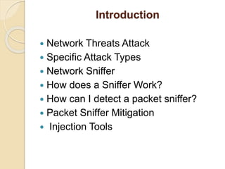 Network sniffers & injection tools | PPTX