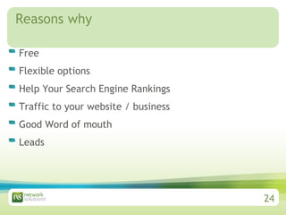 Reasons why Free Flexible options Help Your Search Engine Rankings  Traffic to your website / business Good Word of mouth Leads  