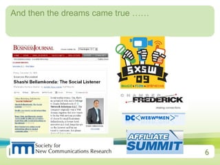 And then the dreams came true …… 