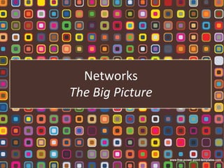 Networks
The Big Picture
 