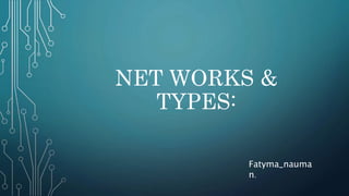 NET WORKS &
TYPES:
Fatyma_nauma
n.
 