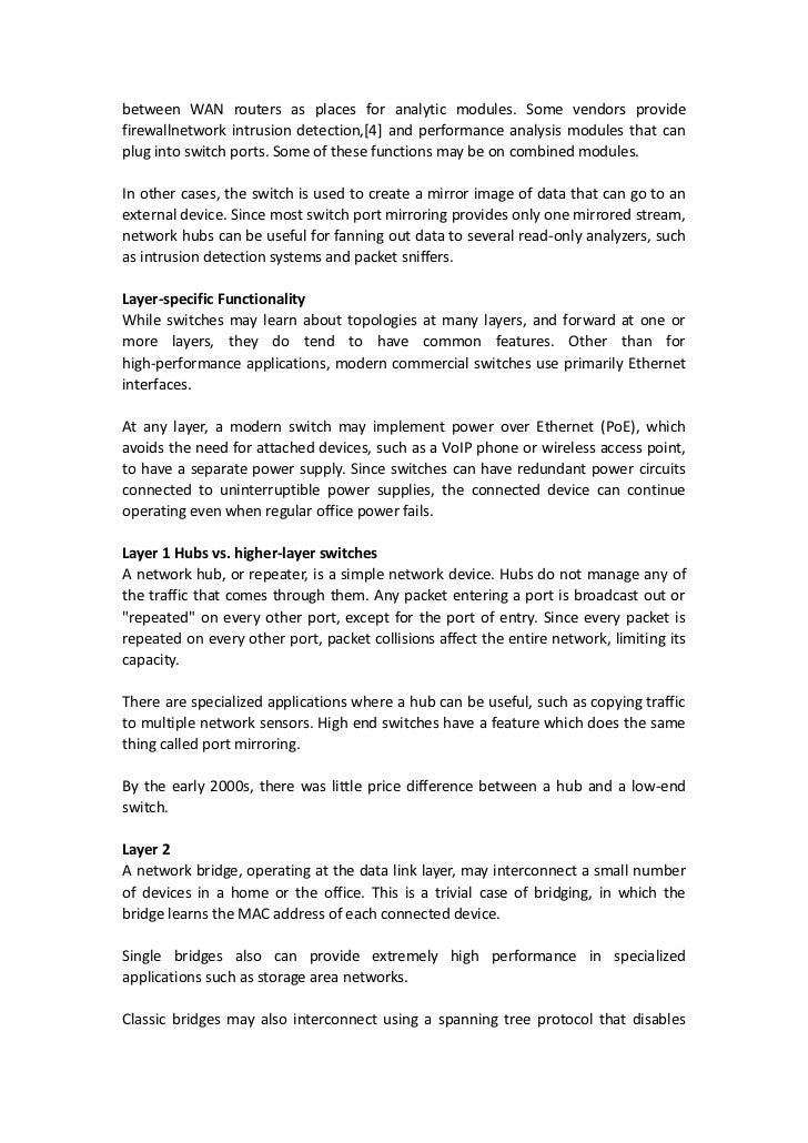 The Importance Of Learning English Essay Between Thesis Essay Topics also High School Sample Essay Network Switches Functions Role In Networks Business Etiquette Essay