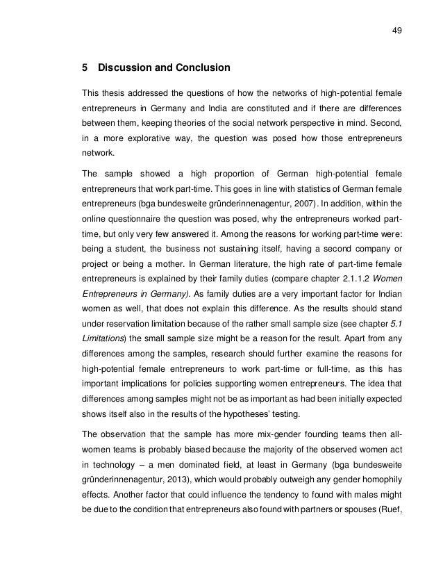 Dissertation women entrepreneurship