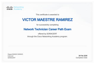 Network Technician Career Path Exam - Cisco Certificate | PDF