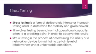 Network testing and debugging | PPTX