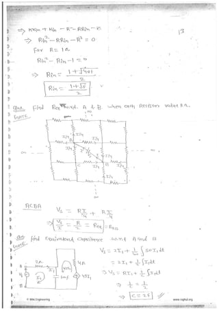 Network theory made easy hand written notes Gate ECE | PDF
