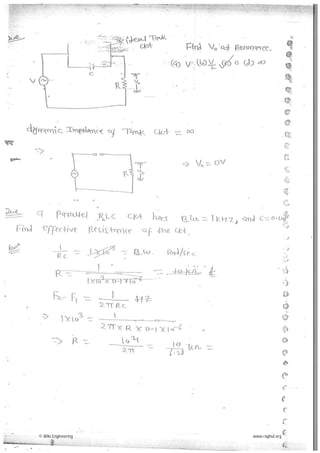 Network theory made easy hand written notes Gate ECE | PDF
