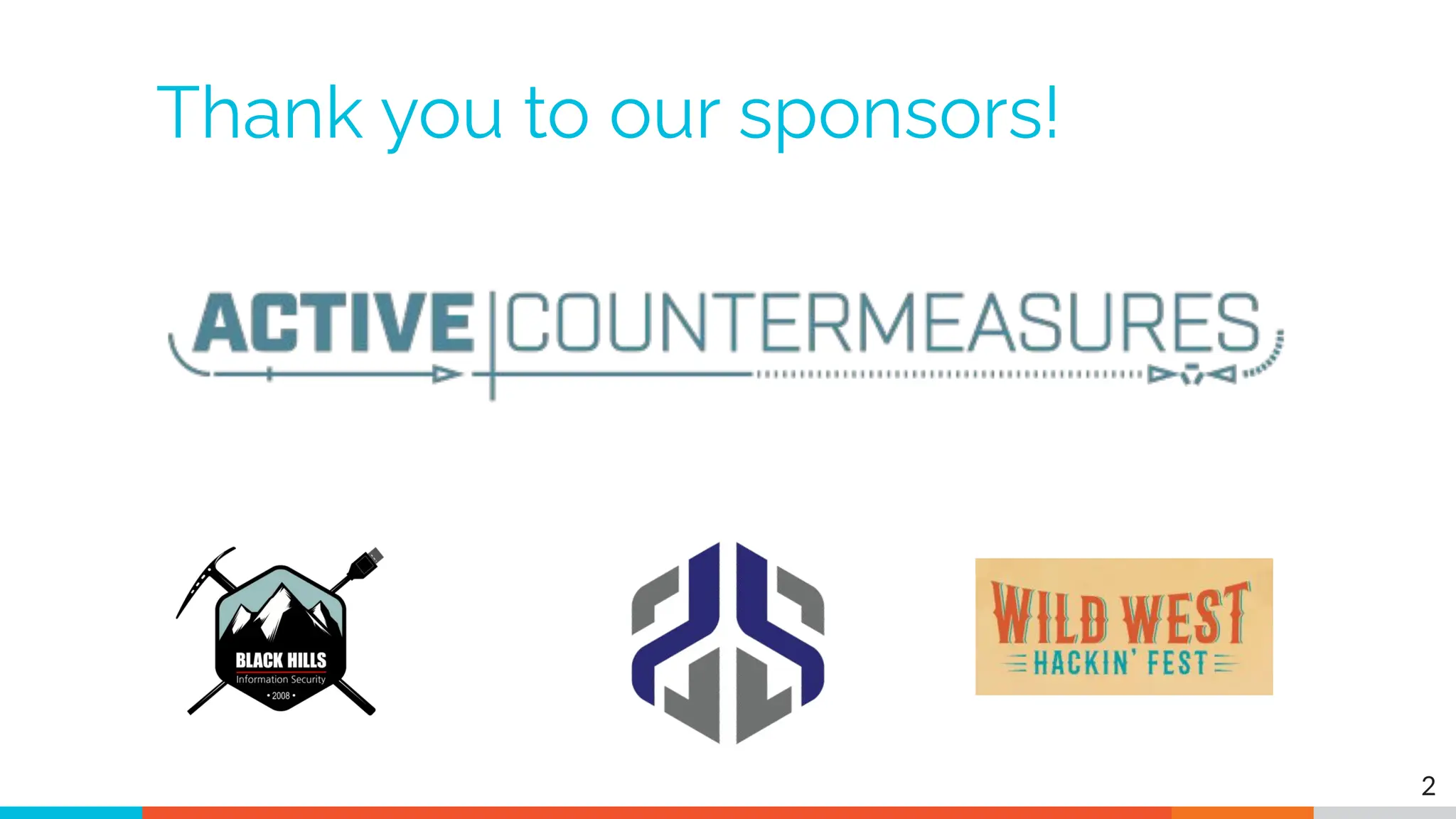 Thank you to our sponsors!
2
 