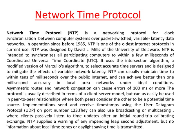 Network time protocol | PDF