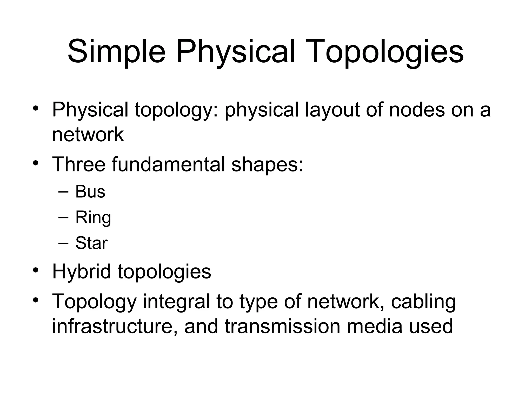 Network topologies | PPT | Computer Networking | Computing