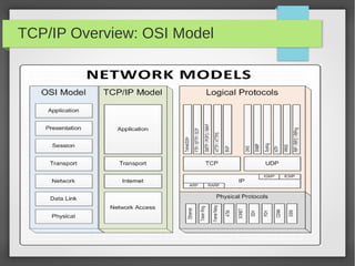 TCP/IP Overview: OSI Model
 