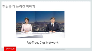 Copyright © 2014 Oracle and/or its affiliates. All rights reserved. |
한걸음 더 들어간 이야기
Fat-Tree, Clos Network
 