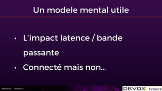 #DevoxxFR #networxx
Peu de données
échangées mais un
temps de réponse
important
1 requête client  
=>  
des centaines de
petites requêtes sur
les services back
 