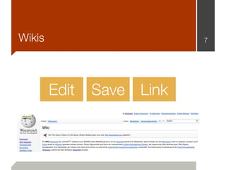 Wikis                      7




        Edit   Save Link
 