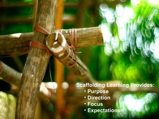 Scaffolding Learning Provides: Purpose Direction Focus Expectations 