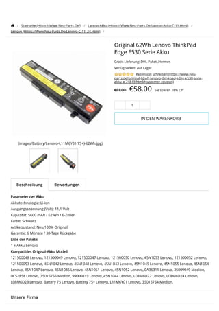 Lenovo ThinkPad Edge E530 Serie Akku neu-parts.de.pdf