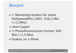 Neue Medien Szenarien Bertram Gugel