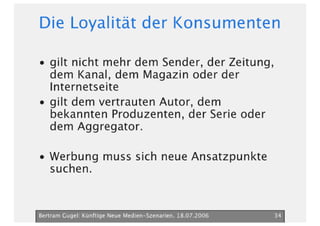 Neue Medien Szenarien Bertram Gugel