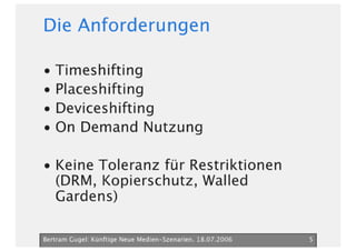 Neue Medien Szenarien Bertram Gugel