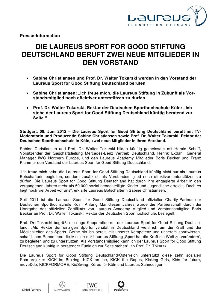 Neue Mtglieder Der Laureus Stiftung Pdf