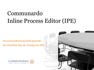 CommunardoInlineProcess Editor (IPE) Prozessvisualisierung leicht gemacht -  Ein Überblick über die Vorzüge des IPE 