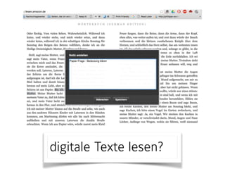 digitale Texte lesen?
 
